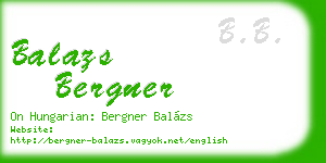 balazs bergner business card